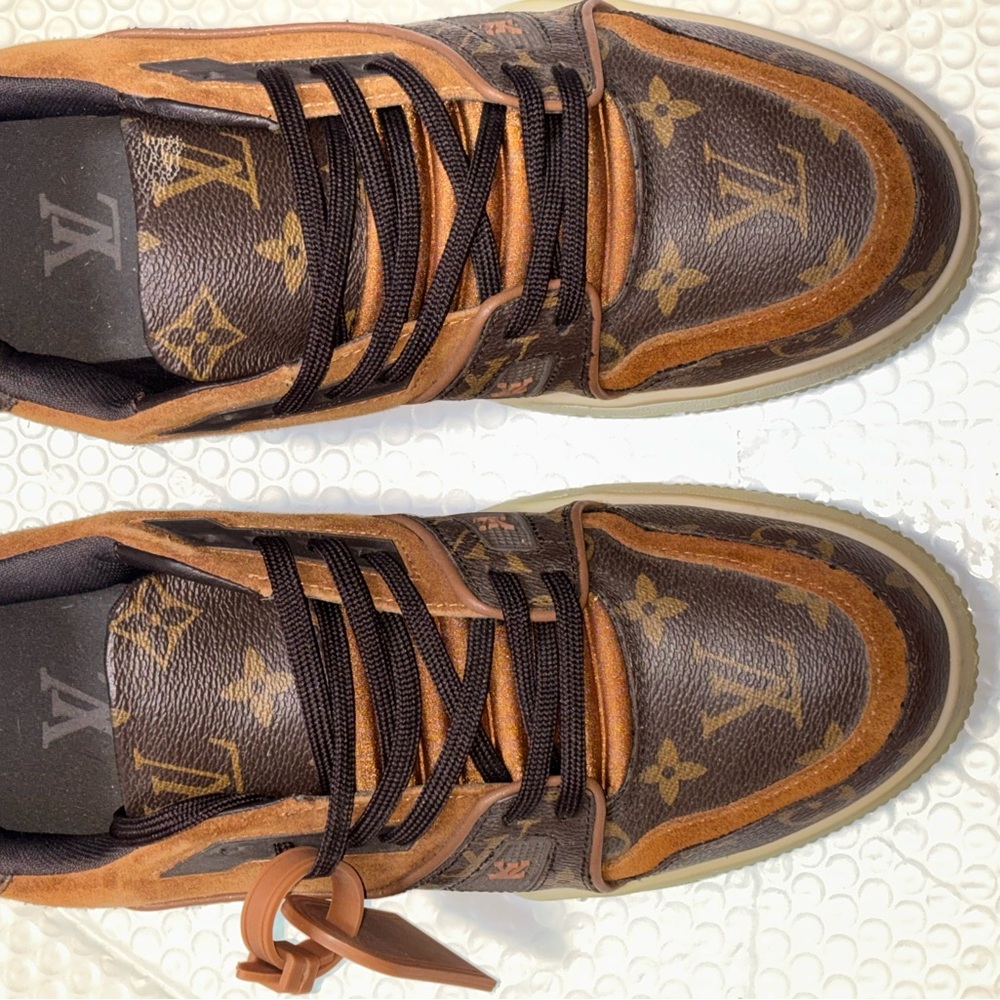 Louis Vuitton Men's Brown and Black Sneakers